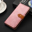 For Motorola Edge 50 5G Global KHAZNEH Dual-color Cowhide Texture Flip Leather Phone Case(Rose Gold) - 2