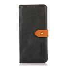 For Motorola Moto G55 5G KHAZNEH Dual-color Cowhide Texture Flip Leather Phone Case(Black) - 2