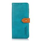 For Motorola Moto G55 5G KHAZNEH Dual-color Cowhide Texture Flip Leather Phone Case(Blue) - 2