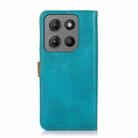 For Motorola Moto G15 4G / G05 KHAZNEH Dual-color Cowhide Texture Flip Leather Phone Case(Blue) - 3