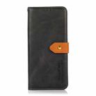 For Motorola Edge 60 Fusion KHAZNEH Dual-color Cowhide Texture Flip Leather Phone Case(Black) - 2