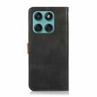 For Motorola Edge 60 Fusion KHAZNEH Dual-color Cowhide Texture Flip Leather Phone Case(Black) - 3