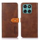 For Motorola Edge 60 Fusion KHAZNEH Dual-color Cowhide Texture Flip Leather Phone Case(Brown) - 1