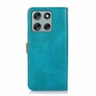 For Motorola Moto G56 5G KHAZNEH Dual-color Cowhide Texture Flip Leather Phone Case(Blue) - 3