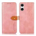 For Sony Xperia 10 VI KHAZNEH Dual-color Cowhide Texture Flip Leather Phone Case(Rose Gold) - 1