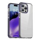 For iPhone 15 Pro Max iPAKY MT Series Transparent PC+TPU Phone Case(Purple) - 1