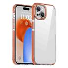 For iPhone 15 Plus iPAKY MT Series Transparent PC+TPU Phone Case(Orange) - 1
