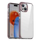 For iPhone 15 iPAKY MT Series Transparent PC+TPU Phone Case(Dark Red) - 1