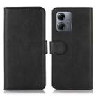 For Motorola Moto G14 4G Cow Texture Leather Phone Case(Black) - 1