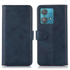 For Motorola Edge 40 Neo Cow Texture Leather Phone Case(Blue) - 1