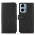 For Motorola Moto G34 5G Cow Texture Leather Phone Case(Black) - 1