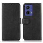 For Motorola Moto G85 Cow Texture Leather Phone Case(Black) - 1