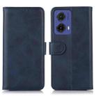 For Motorola Moto G85 Cow Texture Leather Phone Case(Blue) - 1