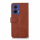 For Motorola Moto G85 Cow Texture Leather Phone Case(Brown) - 3