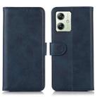 For Motorola Moto G64 5G Cow Texture Leather Phone Case(Blue) - 1