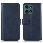 For Motorola Edge 50 5G Global Cow Texture Leather Phone Case(Blue) - 1