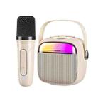 WK D43 Mini Karaoke Bluetooth Speaker(Beige) - 1