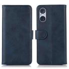 For Sony Xperia 5 V Cow Texture Leather Phone Case(Blue) - 1