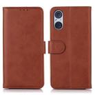 For Sony Xperia 5 V Cow Texture Leather Phone Case(Brown) - 1