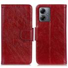 For Motorola Moto G14 4G Nappa Texture Flip Leather Phone Case(Red) - 1