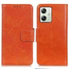 For Motorola Moto G54 5G Nappa Texture Flip Leather Phone Case(Orange) - 1