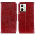 For Motorola Moto G54 5G Nappa Texture Flip Leather Phone Case(Red) - 1