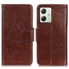 For Motorola Moto G54 5G Nappa Texture Flip Leather Phone Case(Brown) - 1