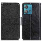 For Motorola Moto G84 5G Nappa Texture Flip Leather Phone Case(Black) - 1