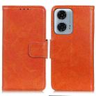 For Motorola Moto G24 Power Nappa Texture Flip Leather Phone Case(Orange) - 1
