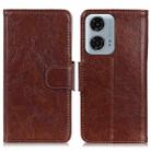 For Motorola Moto G24 Power Nappa Texture Flip Leather Phone Case(Brown) - 1