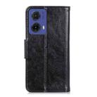 For Motorola Moto G85 Nappa Texture Flip Leather Phone Case(Black) - 3