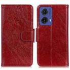 For Motorola Moto G85 Nappa Texture Flip Leather Phone Case(Red) - 1