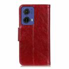 For Motorola Moto G85 Nappa Texture Flip Leather Phone Case(Red) - 3