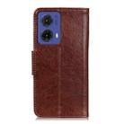 For Motorola Moto G85 Nappa Texture Flip Leather Phone Case(Brown) - 3