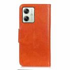 For Motorola Moto G64 5G Nappa Texture Flip Leather Phone Case(Orange) - 3