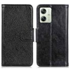 For Motorola Moto G64 5G Nappa Texture Flip Leather Phone Case(Black) - 1