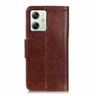 For Motorola Moto G64 5G Nappa Texture Flip Leather Phone Case(Brown) - 3