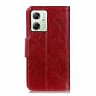 For Motorola Moto G54 India Nappa Texture Flip Leather Phone Case(Red) - 3