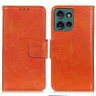 For Motorola Edge 50 5G Global Nappa Texture Flip Leather Phone Case(Orange) - 1
