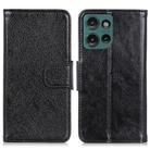 For Motorola Edge 50 5G Global Nappa Texture Flip Leather Phone Case(Black) - 1