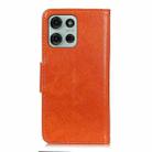 For Motorola Moto G75 5G Nappa Texture Flip Leather Phone Case(Orange) - 3