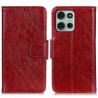 For Motorola Moto G75 5G Nappa Texture Flip Leather Phone Case(Red) - 1