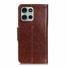 For Motorola Moto G75 5G Nappa Texture Flip Leather Phone Case(Brown) - 3