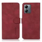 For Motorola Moto G14 4G KHAZNEH Matte Texture Leather Phone Case(Red) - 1