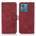 For Motorola Edge 40 Neo KHAZNEH Matte Texture Leather Phone Case(Red) - 1