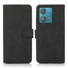 For Motorola Edge 40 Neo KHAZNEH Matte Texture Leather Phone Case(Black) - 1