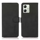 For Motorola Moto G54 5G KHAZNEH Matte Texture Leather Phone Case(Black) - 1