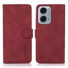 For Motorola Moto G04 / G24 KHAZNEH Matte Texture Leather Phone Case(Red) - 1