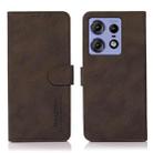 For Motorola Edge 50 Pro KHAZNEH Matte Texture Leather Phone Case(Brown) - 1