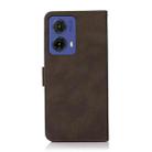 For Motorola Moto G85 KHAZNEH Matte Texture Leather Phone Case(Brown) - 3